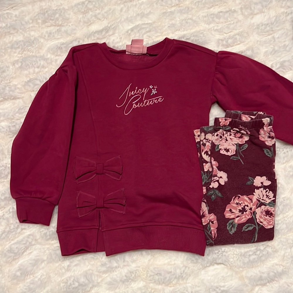 Juicy couture girls’ legging/sweatshirt set— great condition!